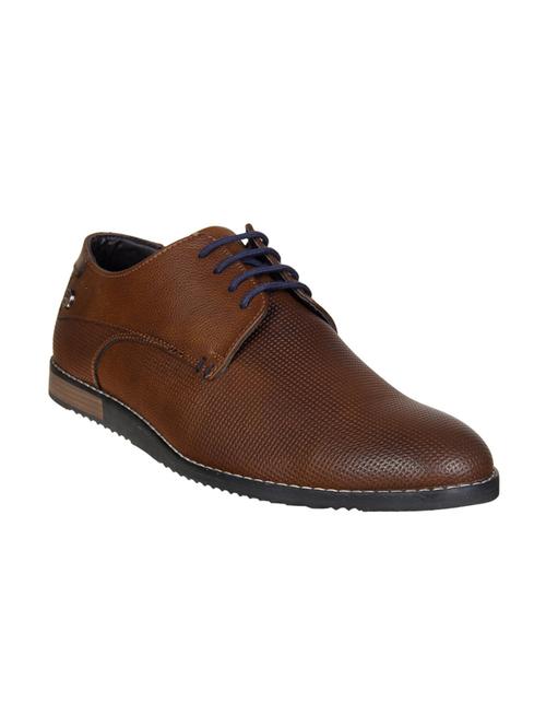 tan leatherette lace up shoe - 14724312 - Very Small Image - 1
