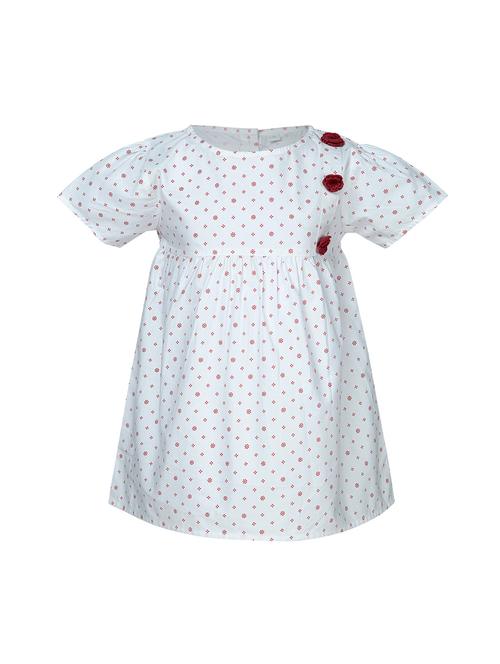 floral patch gathered frock - 14724432 - Very Small Image - 1