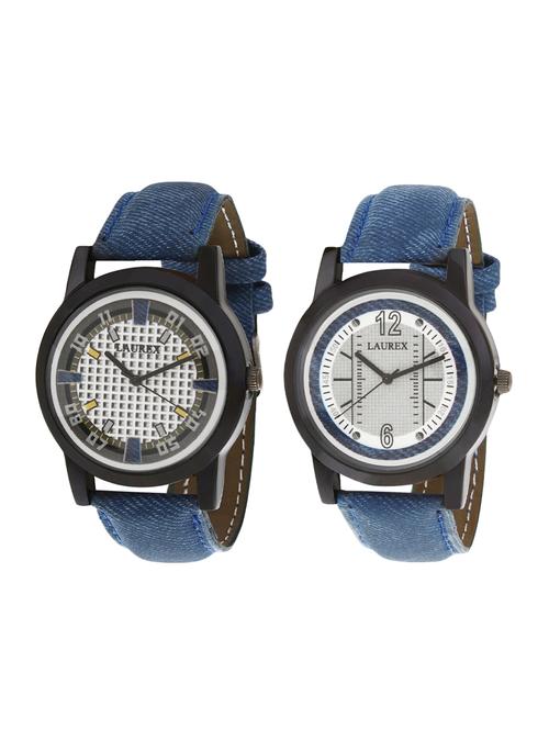 laurex analog round casual wear watches for men combo-lx-001-lx-006 - 14724673 - Very Small Image - 1