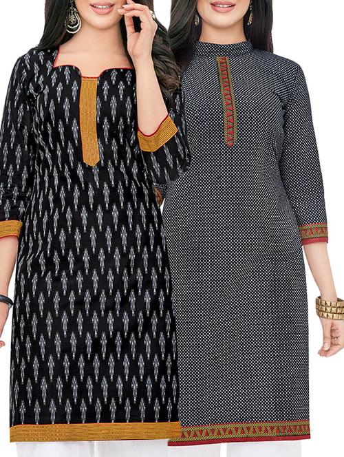 multicolored cotton combos unstitched kurta - 14727224 - Very Small Image - 1