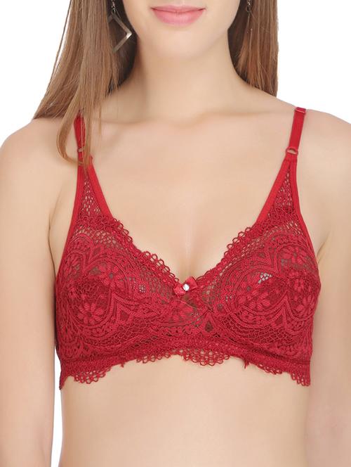 floral lace bow patch bra - 14727642 - Very Small Image - 1