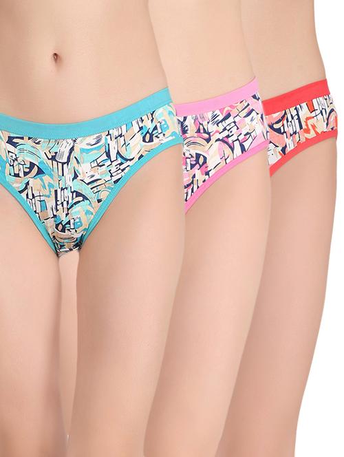 set of 3 multi colored panty - 14727687 - Very Small Image - 1