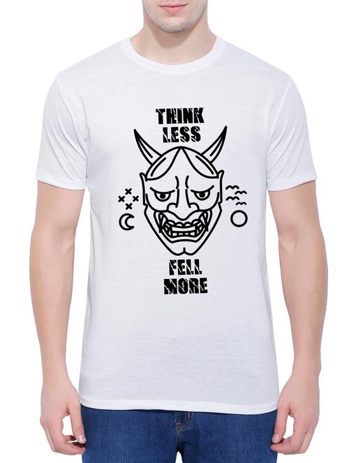 white cotton chest print t-shirt - 14727944 - Very Small Image - 1