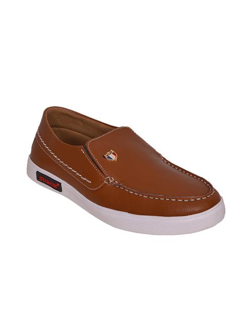 tan leatherette casual slipon - 14729229 - Very Small Image - 1
