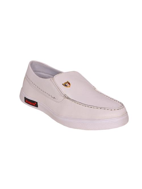 white leatherette casual slipon - 14729230 - Very Small Image - 1