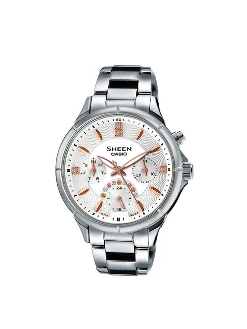casio silver dial analog watch for women - sx166 - 14730149 - Very Small Image - 1