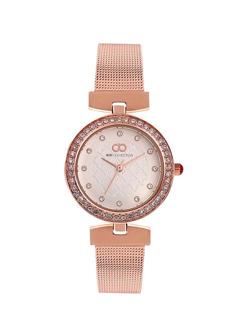 gio collection silver dial analog watch for women - g2077-44 - 14730185 - Very Small Image - 1
