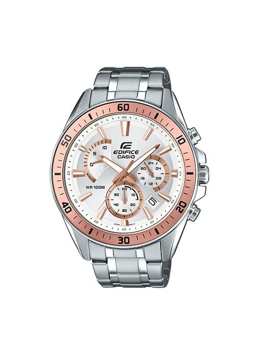 casio white dial men chronograph watch-ex357 - 14730223 - Very Small Image - 1