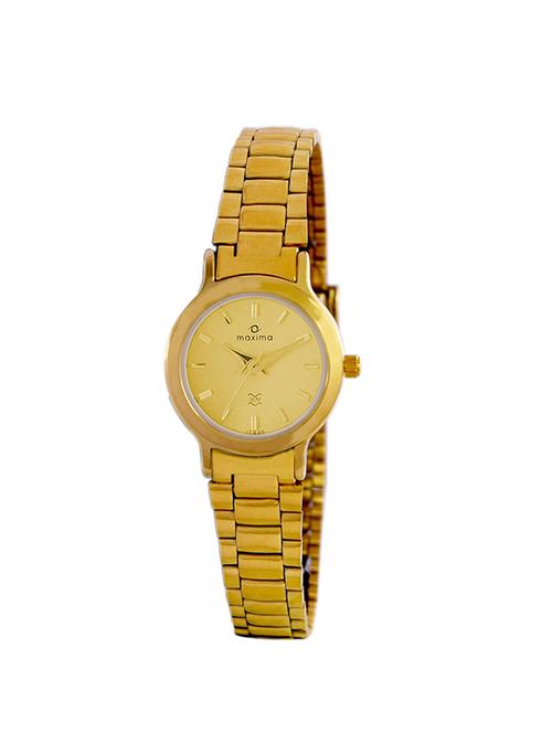maxima gold dial analog watch for women - 17330cmly - 14730399 - Very Small Image - 1