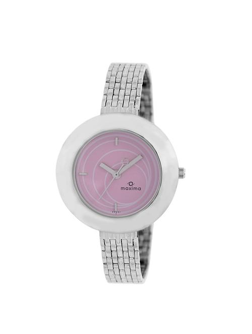 maxima pink dial analog watch for women - 39651cmli - 14730406 - Very Small Image - 1