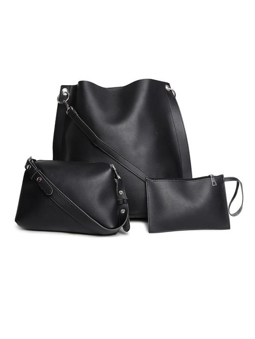 black leatherette regular handbag - 14730528 - Very Small Image - 1