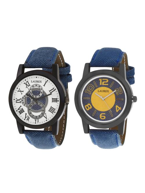 laurex analog round casual wear watches for men combo-lx-003-005 - 14731963 - Very Small Image - 1