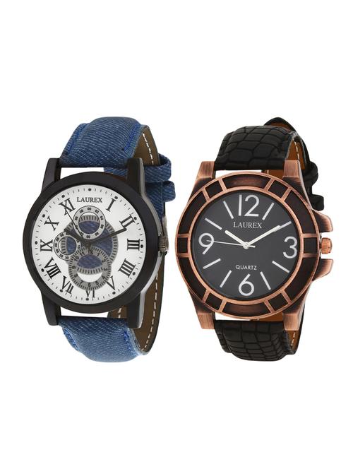 laurex analog round casual wear watches for men combo-lx-003-011 - 14731969 - Very Small Image - 1