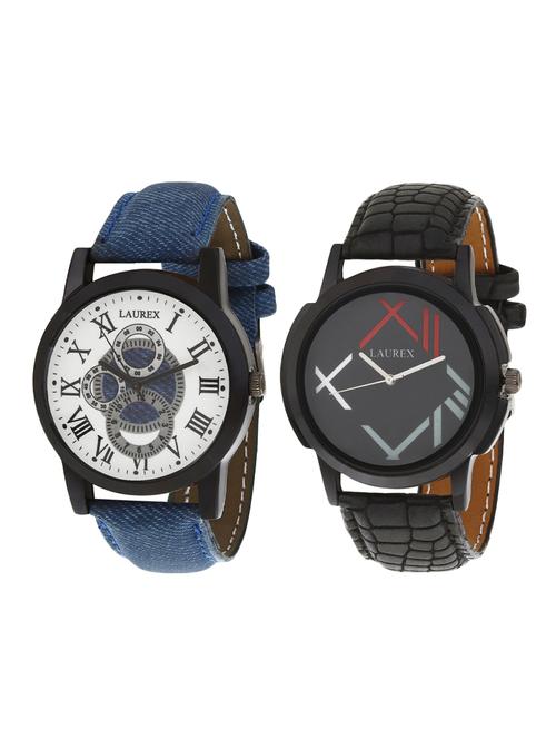 laurex analog round casual wear watches for men combo-lx-003-013 - 14731971 - Very Small Image - 1