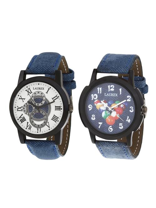 laurex analog round casual wear watches for men combo-lx-003-016 - 14731974 - Very Small Image - 1