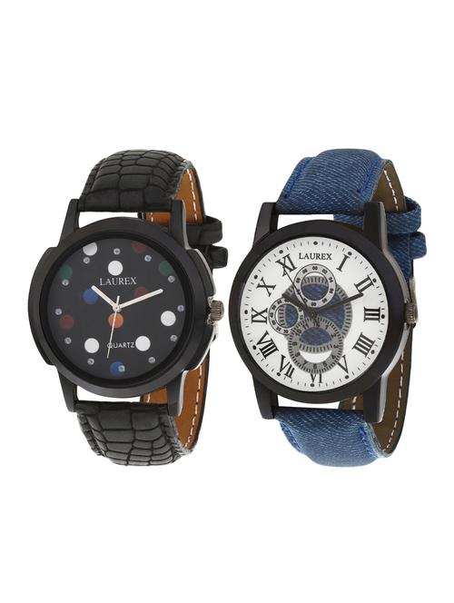 laurex analog round casual wear watches for men combo-lx-003-017 - 14731975 - Very Small Image - 1