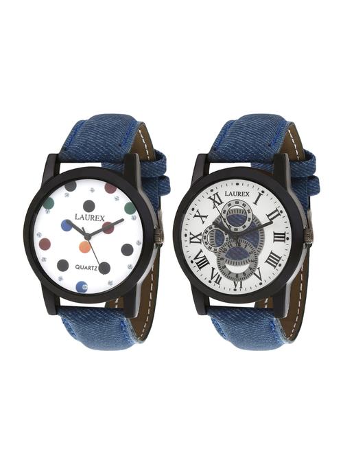 laurex analog round casual wear watches for men combo-lx-003-019 - 14731977 - Very Small Image - 1