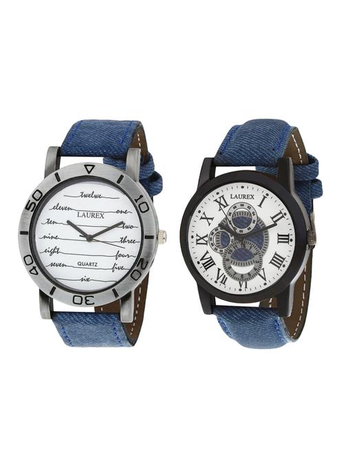 laurex analog round casual wear watches for men combo-lx-003-023 - 14731981 - Very Small Image - 1