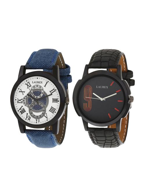 laurex analog round casual wear watches for men combo-lx-003-025 - 14731983 - Very Small Image - 1