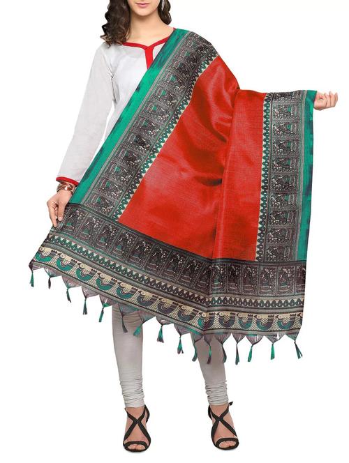 red art silk printed dupatta - 14732325 - Very Small Image - 1