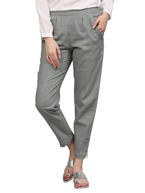 grey pleated trouser - 14733563 - Very Small Image - 1