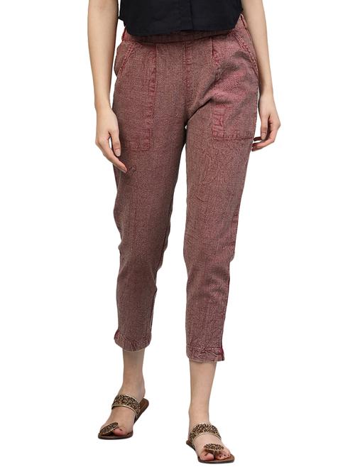 red flat front trouser - 14733572 - Very Small Image - 1
