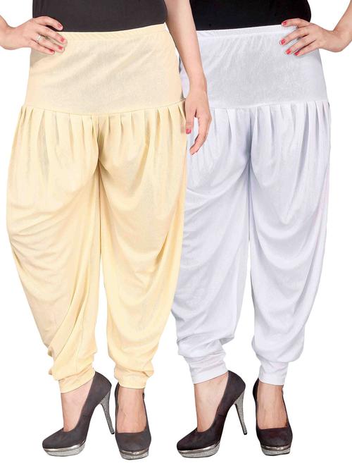 set of 2 multicolour lycra dhoti salwar combo - 14734724 - Very Small Image - 1