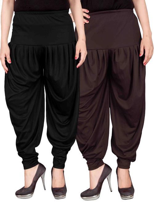 set of 2 multicolour lycra dhoti salwar combo - 14734792 - Very Small Image - 1