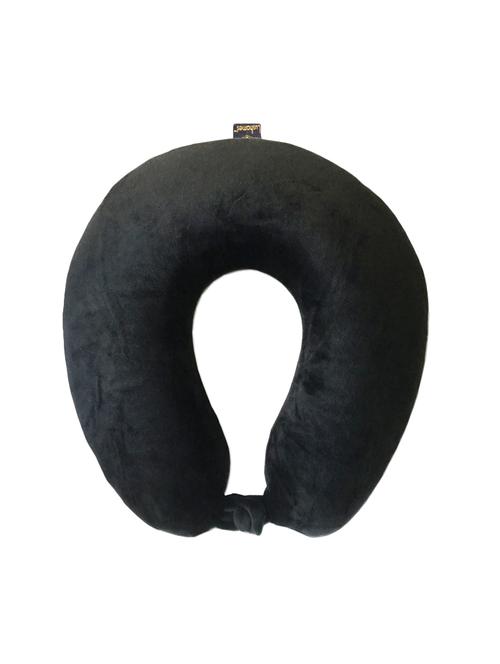 u-shaped memory foam neck pillow with supersoft velvet cover with button - 14735424 - Very Small Image - 1