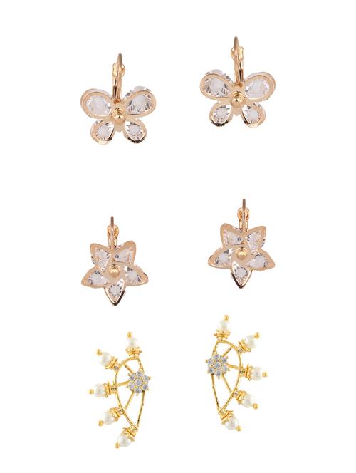 multi colored metal drop earrings (set of 3) - 14735648 - Very Small Image - 1