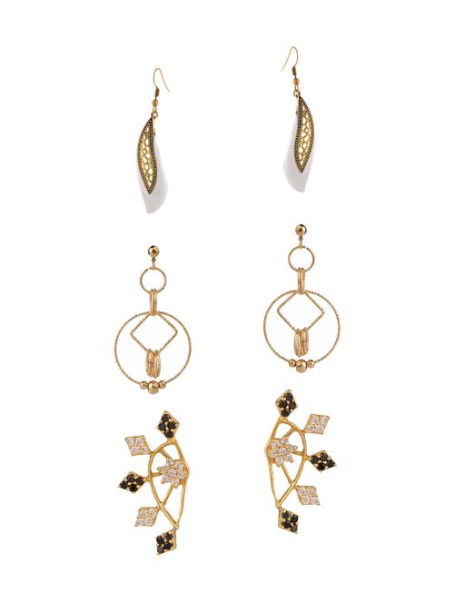 multi colored metal drop earrings (set of 2) - 14735665 - Very Small Image - 1