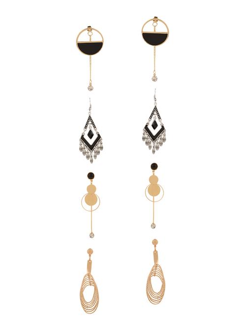 multi colored metal drop earrings (set of 4) - 14735703 - Very Small Image - 1