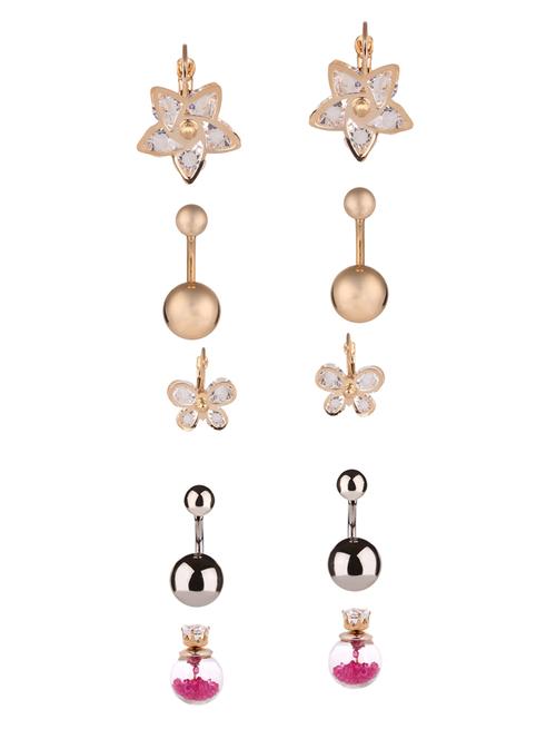 multi colored metal drop earrings (set of 6) - 14735759 - Very Small Image - 1
