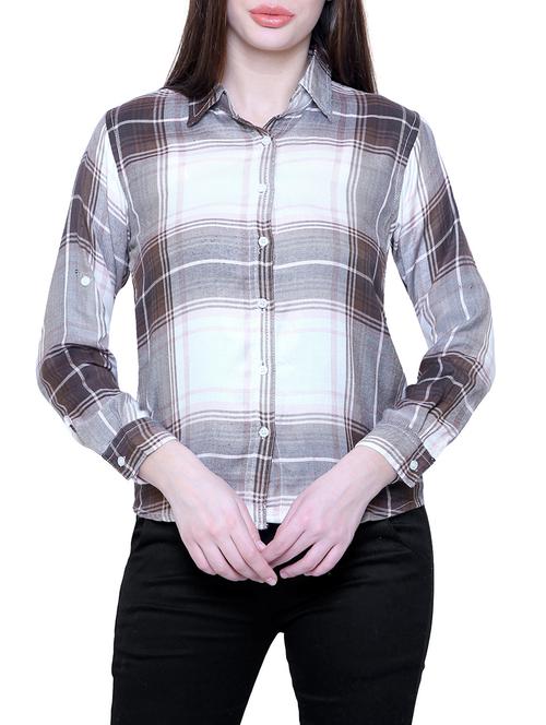 multi colored checkered shirt - 14737130 - Very Small Image - 1