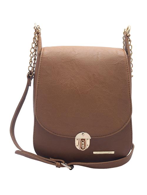 tan leatherette regular sling bag - 14738191 - Very Small Image - 1