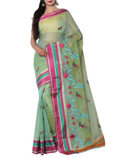 conversational embroidered saree with blouse - 14740391 - Very Small Image - 1