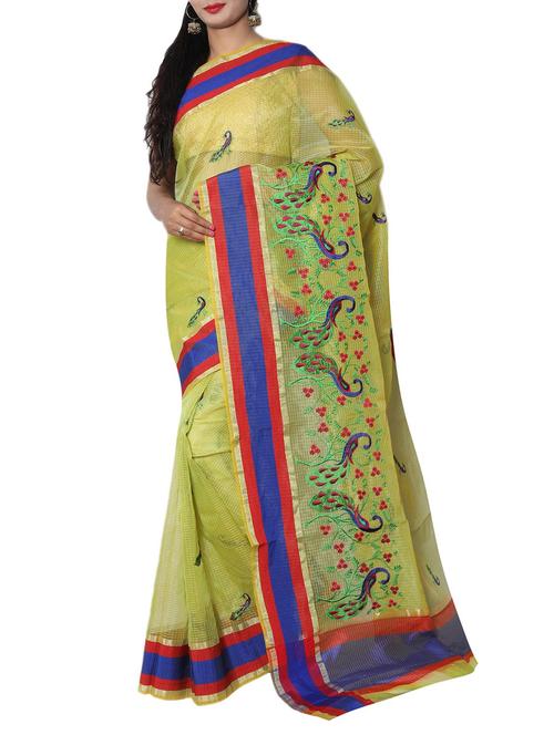 conversational embroidered saree with blouse - 14740393 - Very Small Image - 1