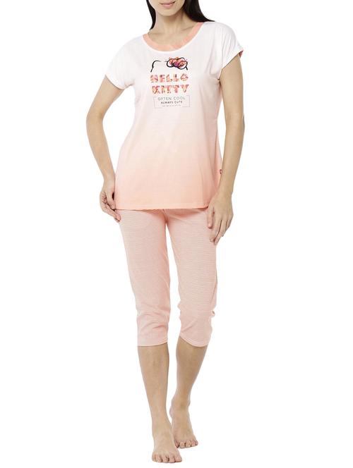 orange nightwear capri set - 14741587 - Very Small Image - 1