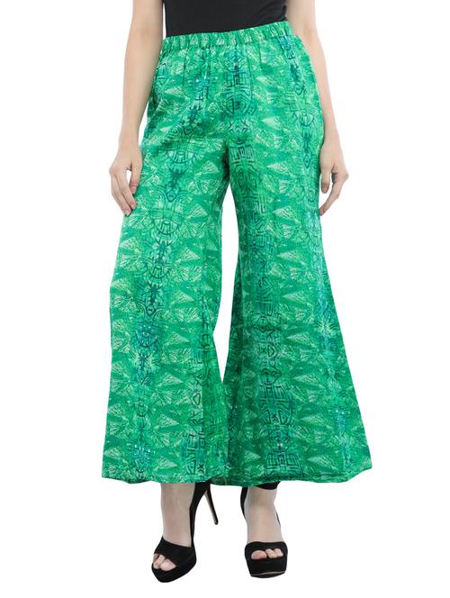 green viscose palazzos - 14742863 - Very Small Image - 1
