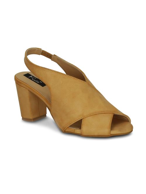 beige faux leather back strap sandals - 14744965 - Very Small Image - 1