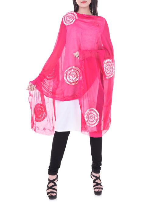 pink embroidered dupatta - 14745317 - Very Small Image - 1