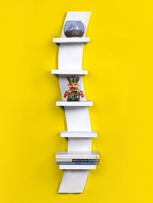 wall shelf rack curve shape 5 tier - 14746143 - Very Small Image - 1