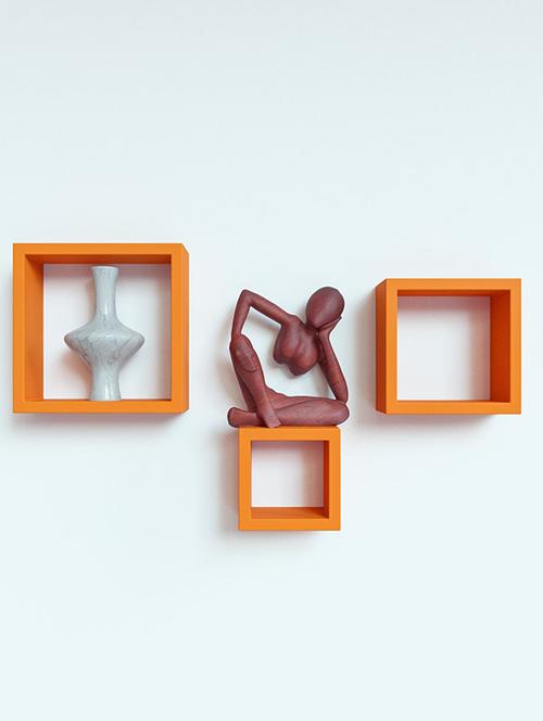 nesting square wall shelf set of 3 shelves - 14746181 - Very Small Image - 1