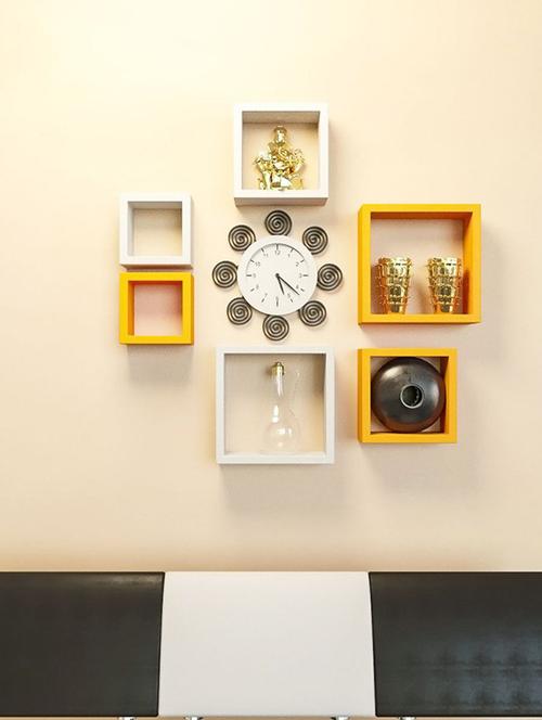 nesting square shape set of 6 wall racks shelves - 14746198 - Very Small Image - 1
