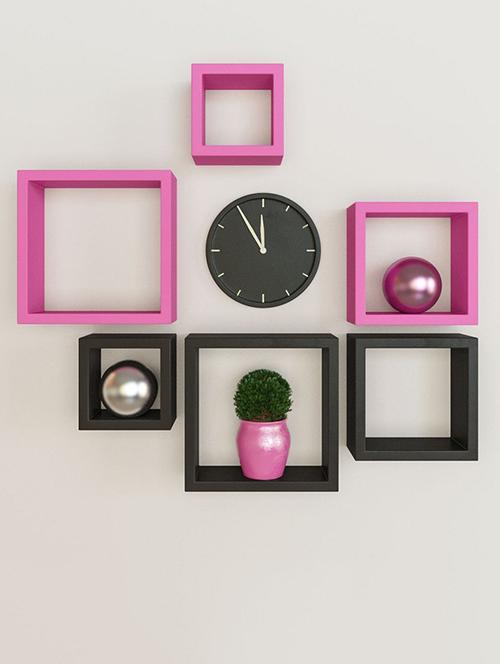 nesting square shape set of 6 wall racks shelves - 14746199 - Very Small Image - 1