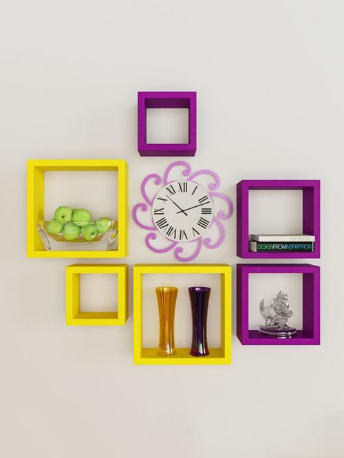 nesting square shape set of 6 wall racks shelves - 14746208 - Very Small Image - 1