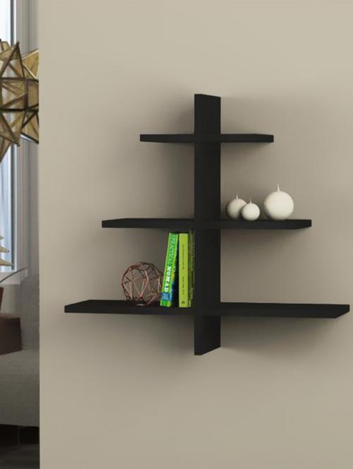 tree shaped floating wall shelf -black - 14746225 - Very Small Image - 1