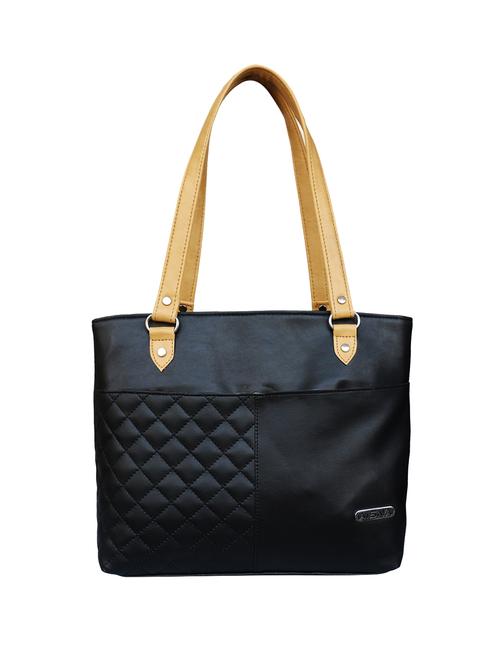 black leatherette regular handbag - 14749521 - Very Small Image - 1