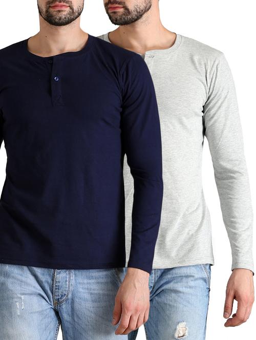 multi colored cotton combos t-shirt (set of 2) - 14749663 - Very Small Image - 1