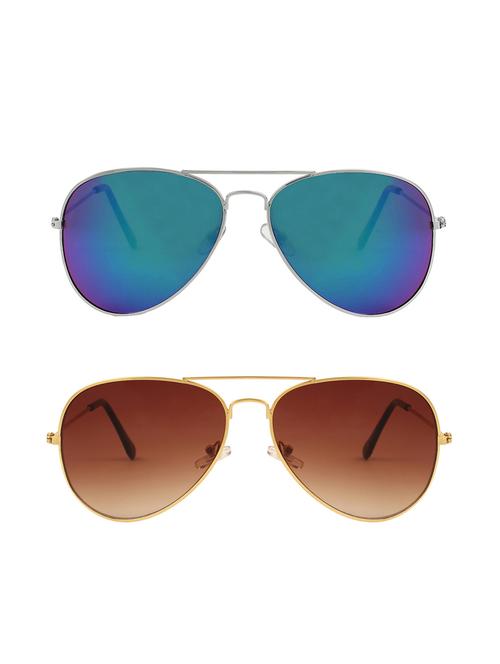 zyaden combo of two aviator sunglasses - 14749802 - Very Small Image - 1
